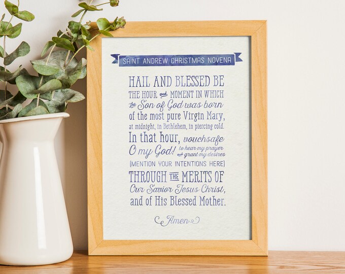 PRINTABLE, St. Andrew Christmas Novena Printable for Advent, Santa ...
