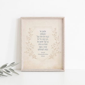 St. Elizabeth Ann Seton Quote Art Print: Catholic Mom Gift, Abundant Grace