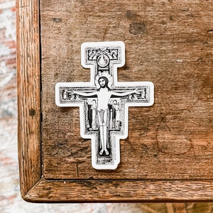 San Damiano Cross Sticker: Catholic Decal for Laptop, Car, Waterbottle