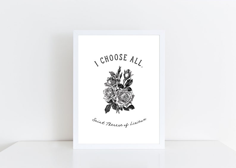 Sainte Therese De Lisieux Imprimer Choisir Tous Catholique Etsy Sainte Therese De Lisieux Imprimer Choisir Tous Catholique Etsy