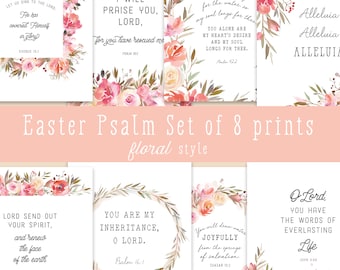 PRINTABLE Set: Floral Easter Celebration Psalms set of Printable 8x10, Catholic  Prints, Digital Print, Advent gift, Easter Vigil Triduum