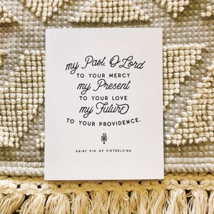 Padre Pio Quote Print: Catholic Wall Art