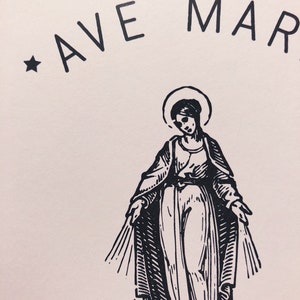 Ave Maria Catholic Art Print, Confirmation Gift, Hail Mary Print, Catholic Wall Art, Graduation Gift, First Communion, Wedding, Catholic Mom image 5