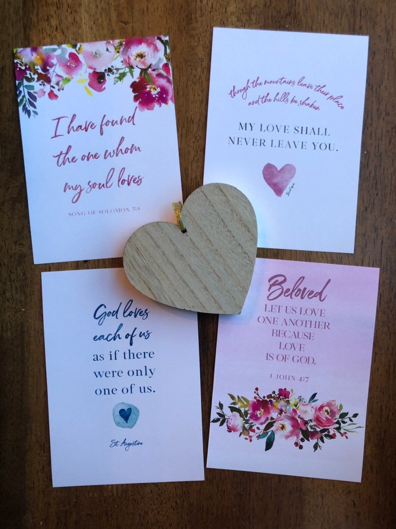 PRINTABLE Valentine Prints Set of Four 4 Catholic Saint & | Etsy