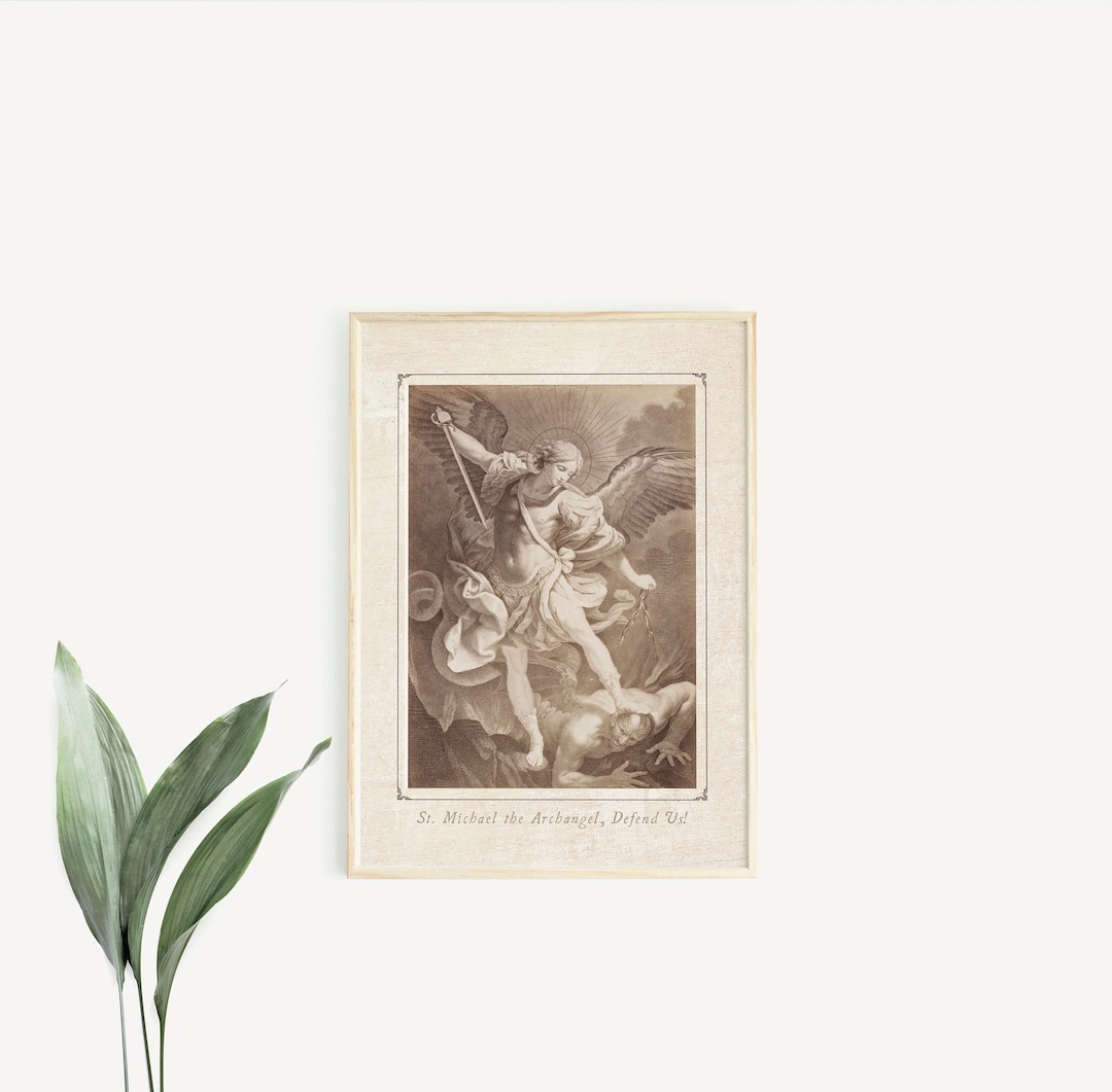 St Michael the Archangel Art Print: Catholic Confirmation Gift - Etsy
