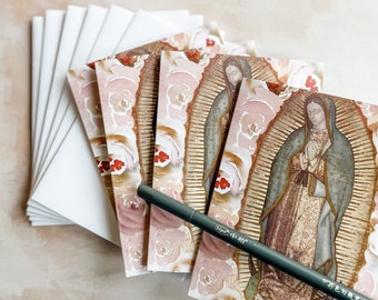 Guadalupe Notecard Set: Marian Catholic Stationery (A2 Size)