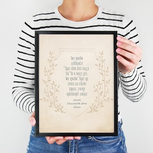 St. Elizabeth Ann Seton Quote Art Print: Catholic Mom Gift, Abundant Grace