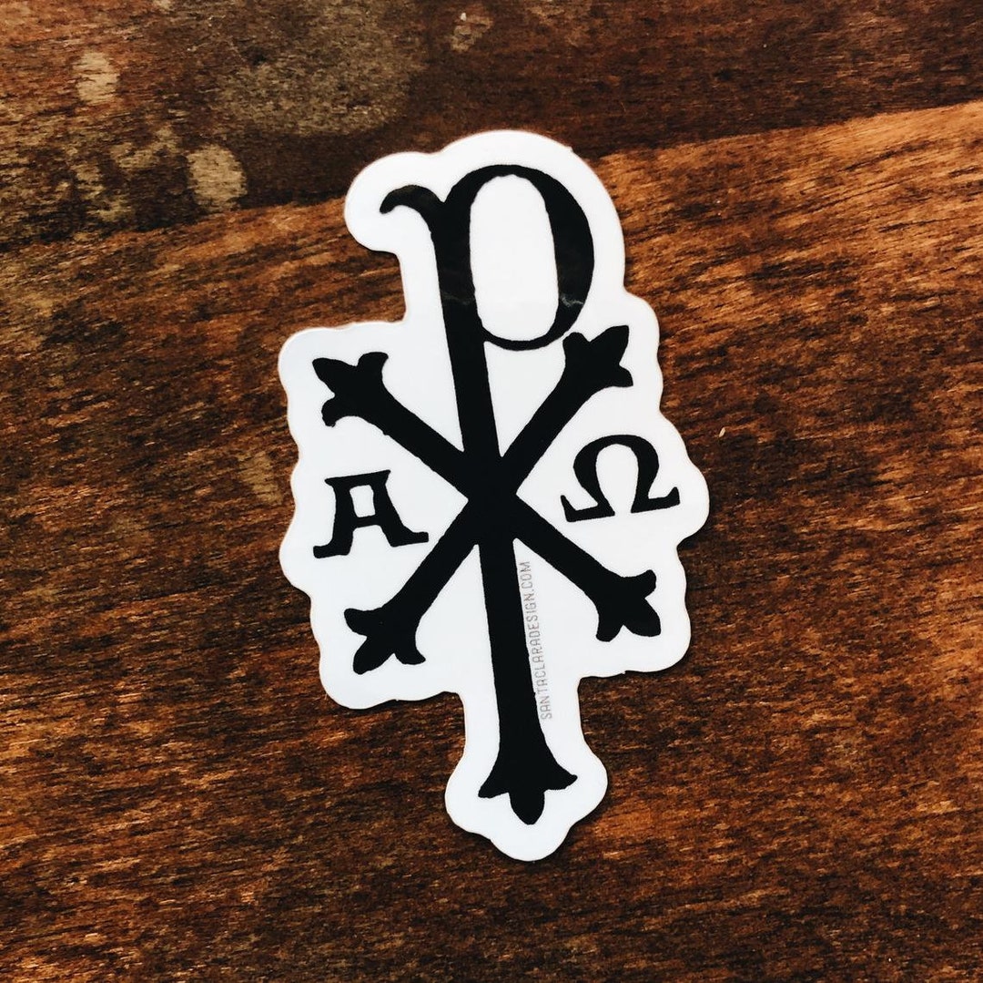 Chi Rho Decal: Catholic Christian Waterproof Sticker - Etsy