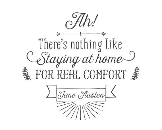 Printable Real Comfort Jane Austen Printable Digital Print Etsy