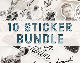 Catholic Vinyl 10 Sticker Bundle: Mix & Match, Laptop Decals