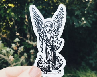 St. Michael Archangel Sticker: Catholic Decal for Car, Laptop, Water Bottle