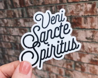 Veni Sancte Spiritus Sticker | Come Holy Spirit Decal | Catholic  Stickers for laptop, waterbottle, bike, car | vinyl decal | Confirmation