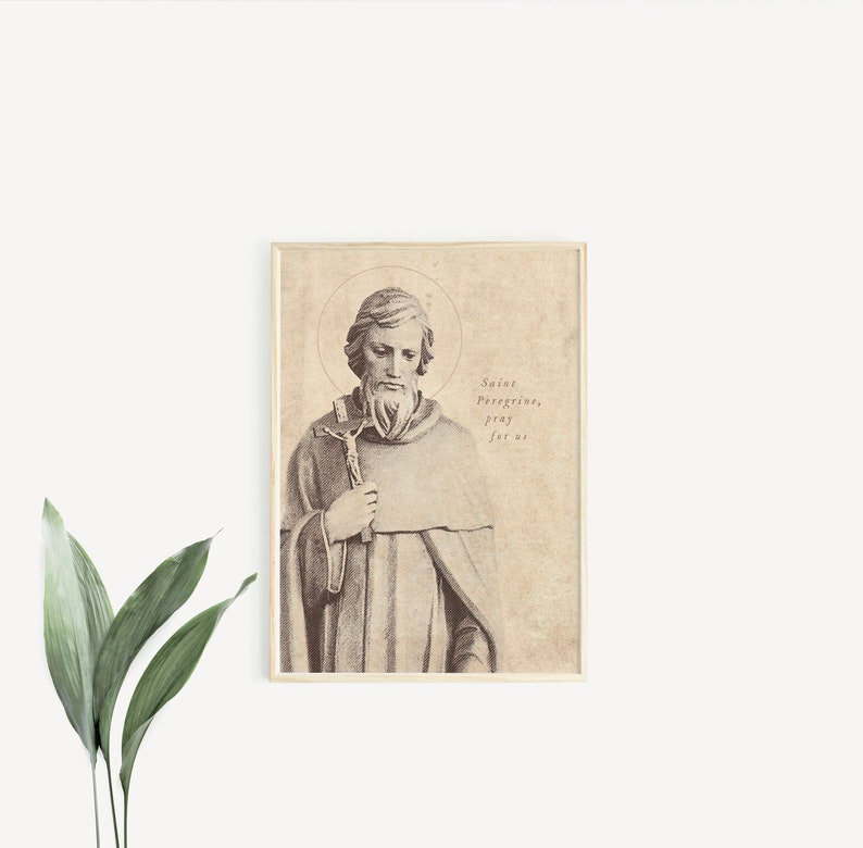 St. Peregrine Saint Print Catholic Saint Print Saint Design Etsy