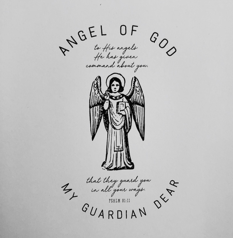 Guardian Angel Prayer Print Catholic Print Baby and Child  Etsy