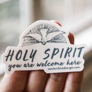 Holy Spirit Catholic Sticker: Weatherproof Vinyl Decal