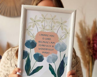 Psalm 139 Printable: Psalm 139 Printable: Psalm 139 Scripture Art (Digitaler Download)