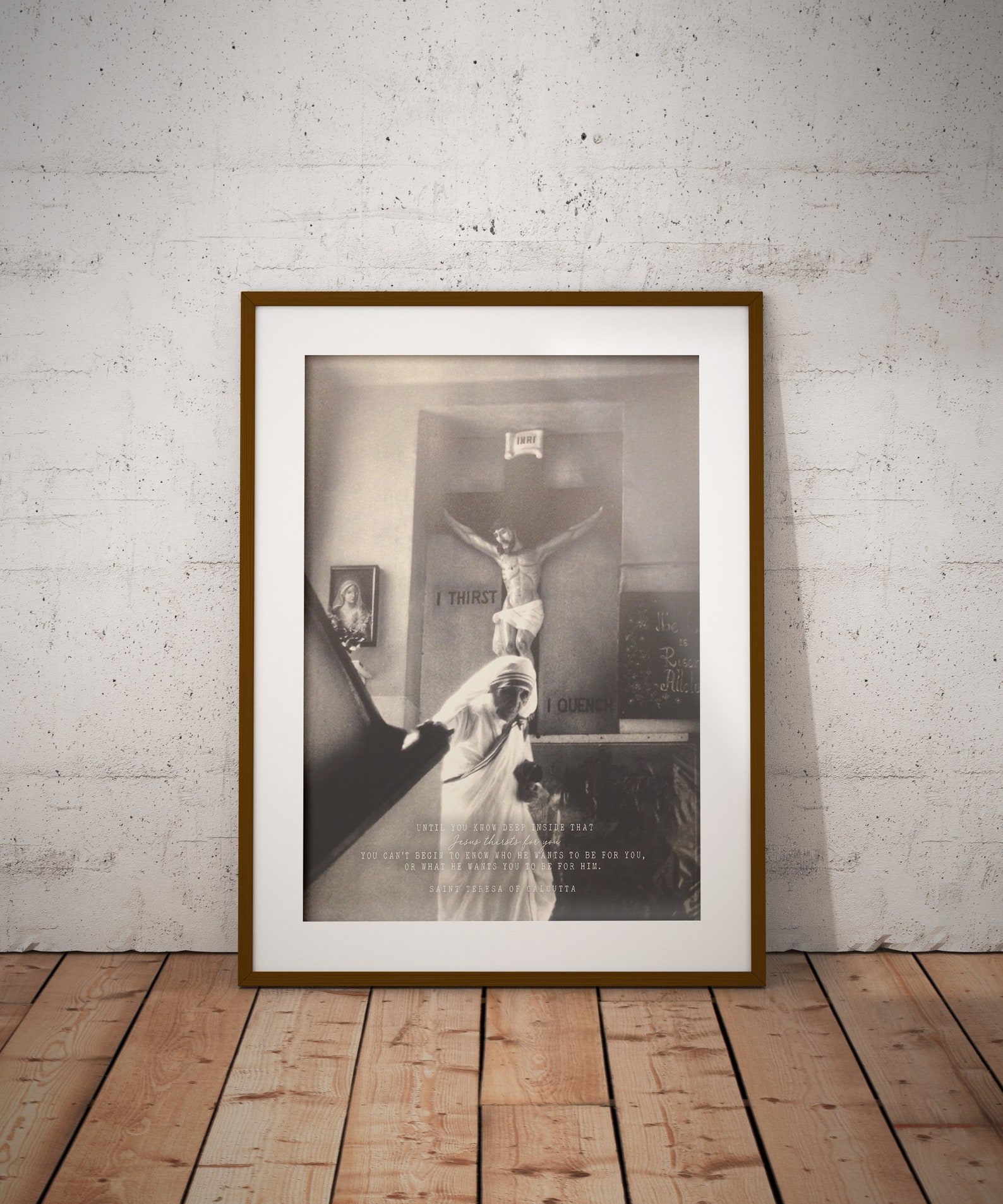 St Teresa Of Calcutta I Thirst Print Poster Etsy St Teresa Of Calcutta I Thirst Print Poster Etsy