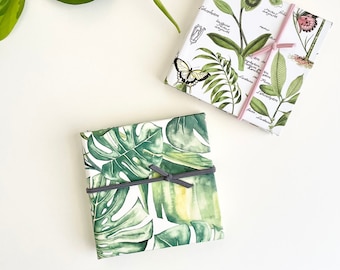 Monstera Sticky Notes Book with Hard Cover  | 3x3 inch Post-it Note Holder | Pocket Sized Notebook | Botanical Gift For Her | Cute Mini Book
