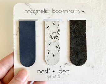 Bookmark Set - Faux Leather Bookmark and Cork Bookmark for Men | Unique Bookmark for Women | Gift for Him, Gift for Her, Book Lover Gift