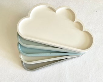 Catchall Tray - Decorative Trinket Tray / Vanity Tray / Bathroom Tray / Cloud Jewelry Tray / Cute Candle Tray / Unique Gifts for Her