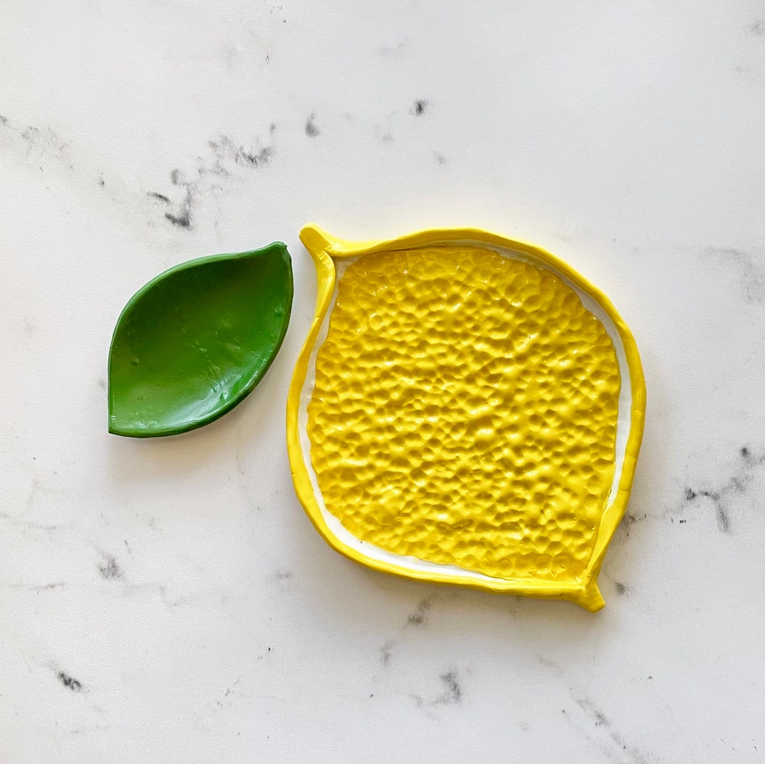 Lemon Jewelry Tray for Your Lemon Decor Colorful Catchall Etsy