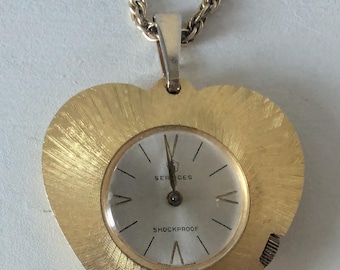 Vintage Gold Filigree MEGALO Wind-up Pendant Watch – Swiss  display picture 1