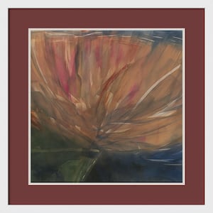Abstract Floral Giclée Print by J. Osher | Framed Modern Art (21x29 Inch)