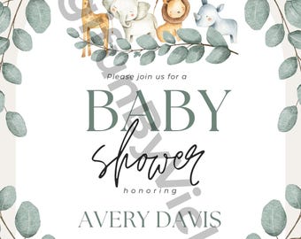 Safari-uitnodiging babyshower