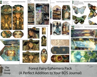 Forest Fairy Ephemera Pack, Nature Inspired Printable Tags, Journaling Cards, Tickets & Bookmarks, Enchanted Scrapbook Kit The Dodd Group