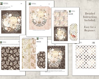 Junk Journal Trifold or Loaded Folder Dusty Rose Vintage-Inspired Embellishments Handcrafted Treasure Cards Tags Writing Space Shabby Chic