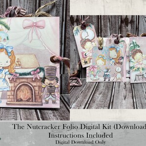 Nutcracker Fairy-Tale Craft Digital Folio Kit Scrapbook & Junk Journal Supplies Beginner Detailed Video Instructions, Create Craft to Resell