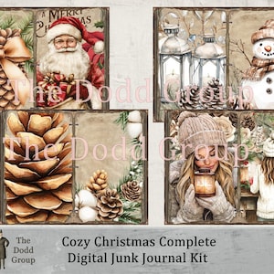 Cozy Christmas Complete Digital Junk Journal Kit Holiday Journaling Christmas Crafting DIY Gift Woman Wife Sister Mother The Dodd Group
