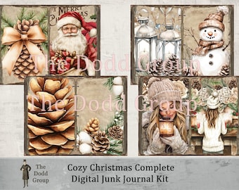 Cozy Christmas Complete Digital Junk Journal Kit Holiday Journaling Christmas Crafting DIY Gift Woman Wife Sister Mother The Dodd Group