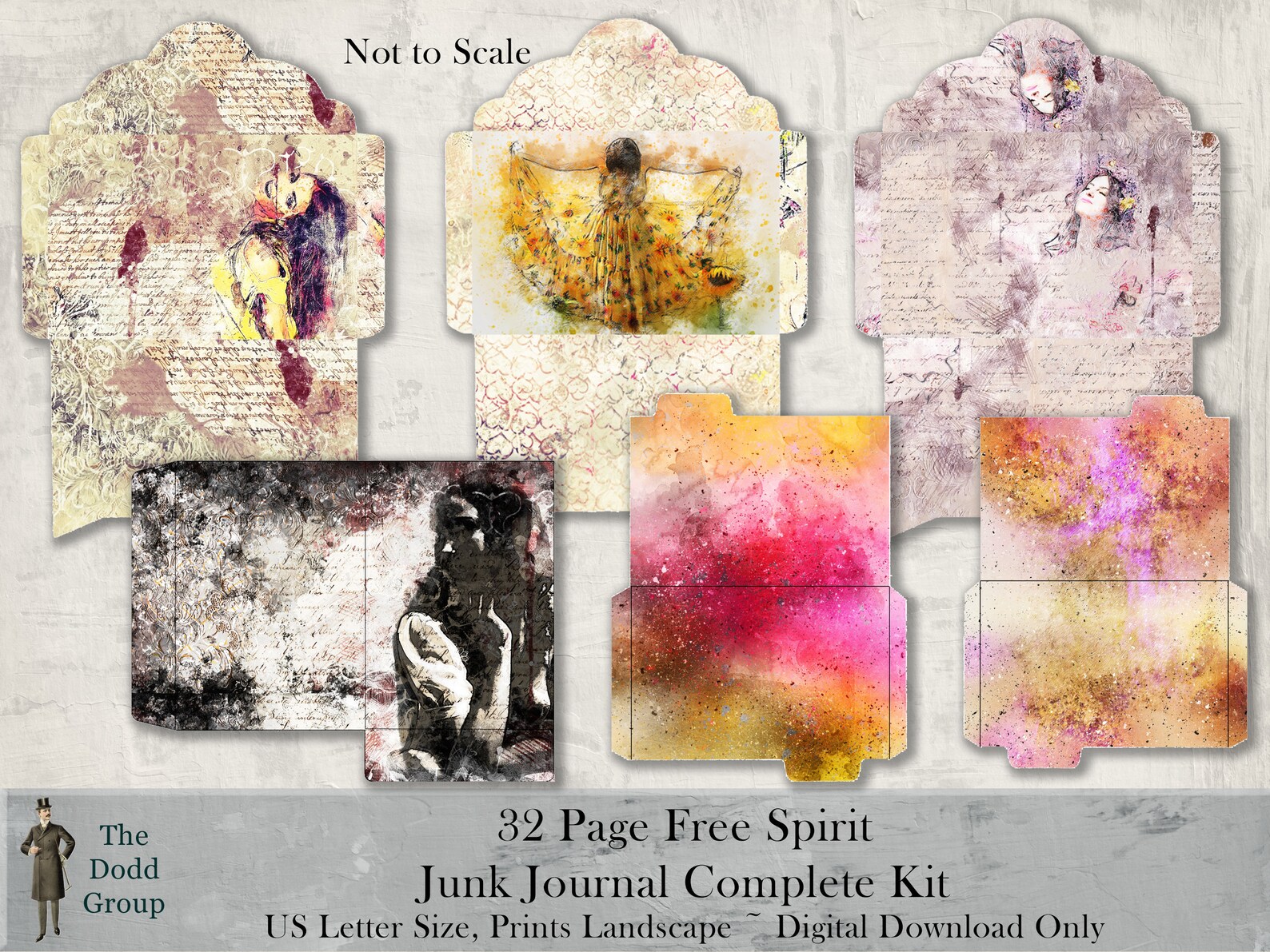 Digital Download Journal Kit Printable Backgrounds Vintage - Etsy
