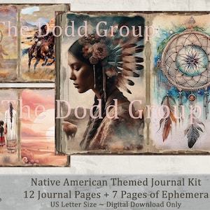 Native American Inspired Digital Junk Journal Kit with Ephemera Printable PDF Craft Gift Indigenous Scrapbook Supply DIY Craft TheDoddGroup