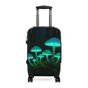 Mushroom Suitcase, Unique Travel Luggage, Stylish Carry-On for Nature Lovers, Perfect for Adventures, Gifts for Travelers
