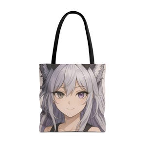 Torba typu tote z motywem anime, stylowa torba dla fanów, uroczy i praktyczny prezent na różne okazje, idealna do szkoły, na zakupy i imprezy