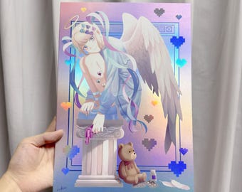 Needy Girl Overdose KAngel holographic print A4
