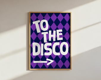 To The Disco : Harlequin Pattern Diamond Digital Download Print