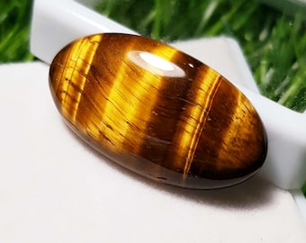 Natural Tiger's Eye Oval Cabochon Lot: 15x29x5mm Gemstone