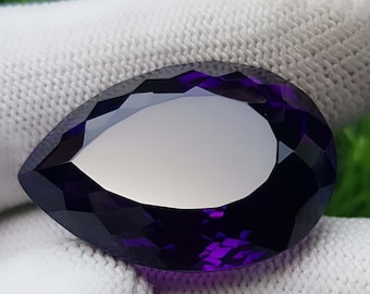 53Ct Pear Cut Natürlicher lila Amethyst facettiert lose für individuelle Schmuck Edelstein: Healing ( 20x30x14mm)