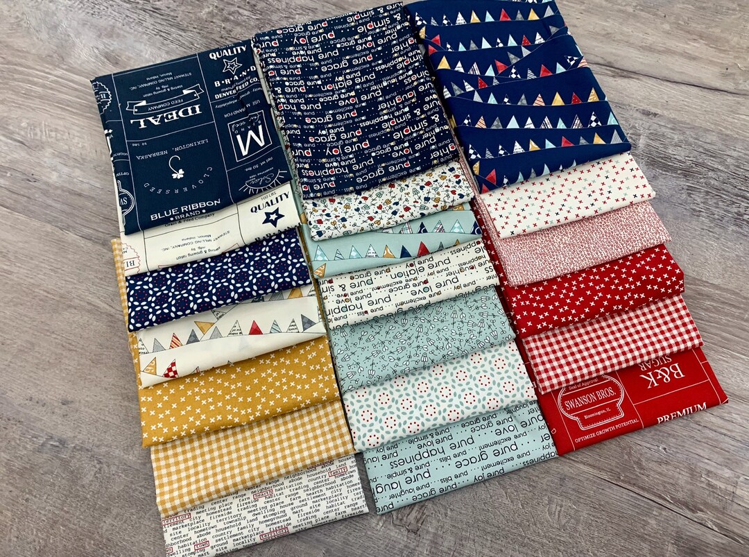 Vintage Fat Quarter Bundle. Contains 20 Fat Quarters Fabric by
