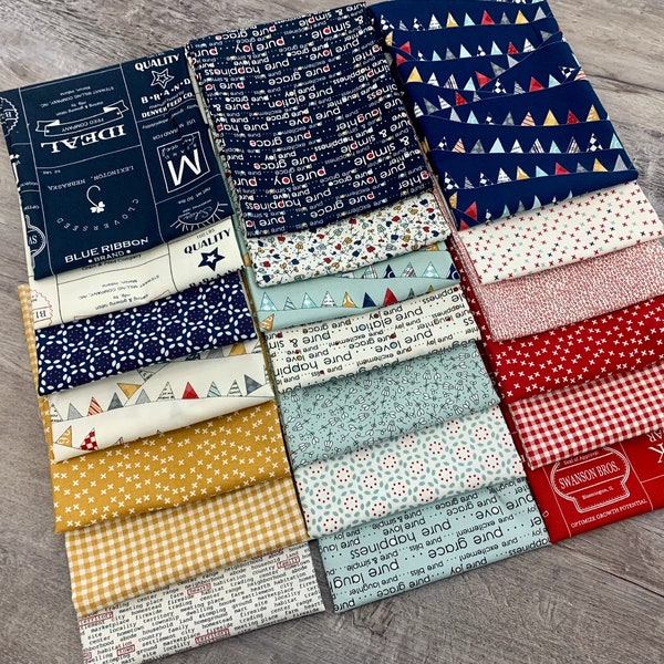 Vintage Fat Quarter Bundle. Contains 20 Fat Quarters fabric by Sweetwater for Moda Fabrics.