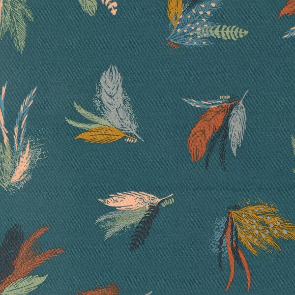 Woodland Wildflowers Dark Lake 45581-18 by Fancy That Design House for Moda Fabrics. Sold in 1/2 yard increments cut as one piece.