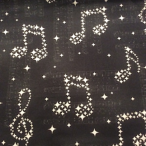 In Harmony (SRKMD-18537-2 black by Robert Kaufman 1/2 yard