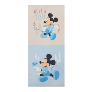 Mickey and Minnie: Little Meadow Blue Panel by Camelot Fabrics 100% Cotton 18” x 44”