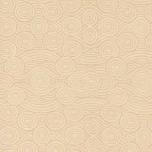 May include: A repeating pattern of beige circles and curved lines. The design features concentric circles and wavy lines, creating a textured, abstract look. The overall color palette is a warm, neutral beige.