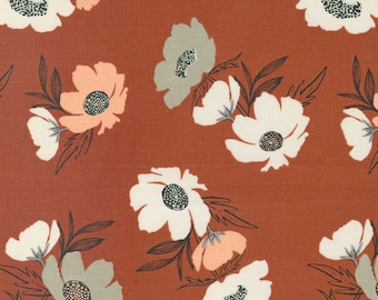 Woodland Wildflowers Rust 45582-24 by Fancy That Design House for Moda Fabrics. Sold in 1/2 yard increments cut as one piece.
