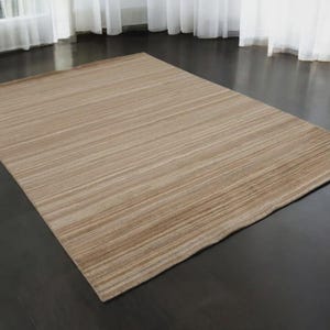 Handloom Loribaft Gabbeh Rug – Beige & Brown Wool Carpet Hand-Knotted High Pile Traditional Bohemian Rugs Gift for Office and Home Décor
