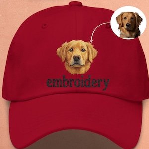 Custom Embroidered Pet Photo Hat: Personalized Dog & Cat Baseball Cap